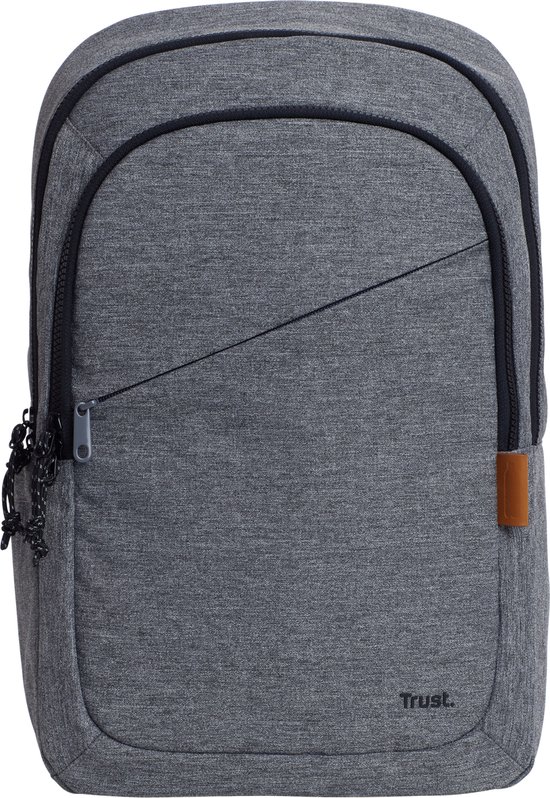 Trust Avana - Laptop Rugzak - 16 inch - Gerecycled materiaal - Grijs