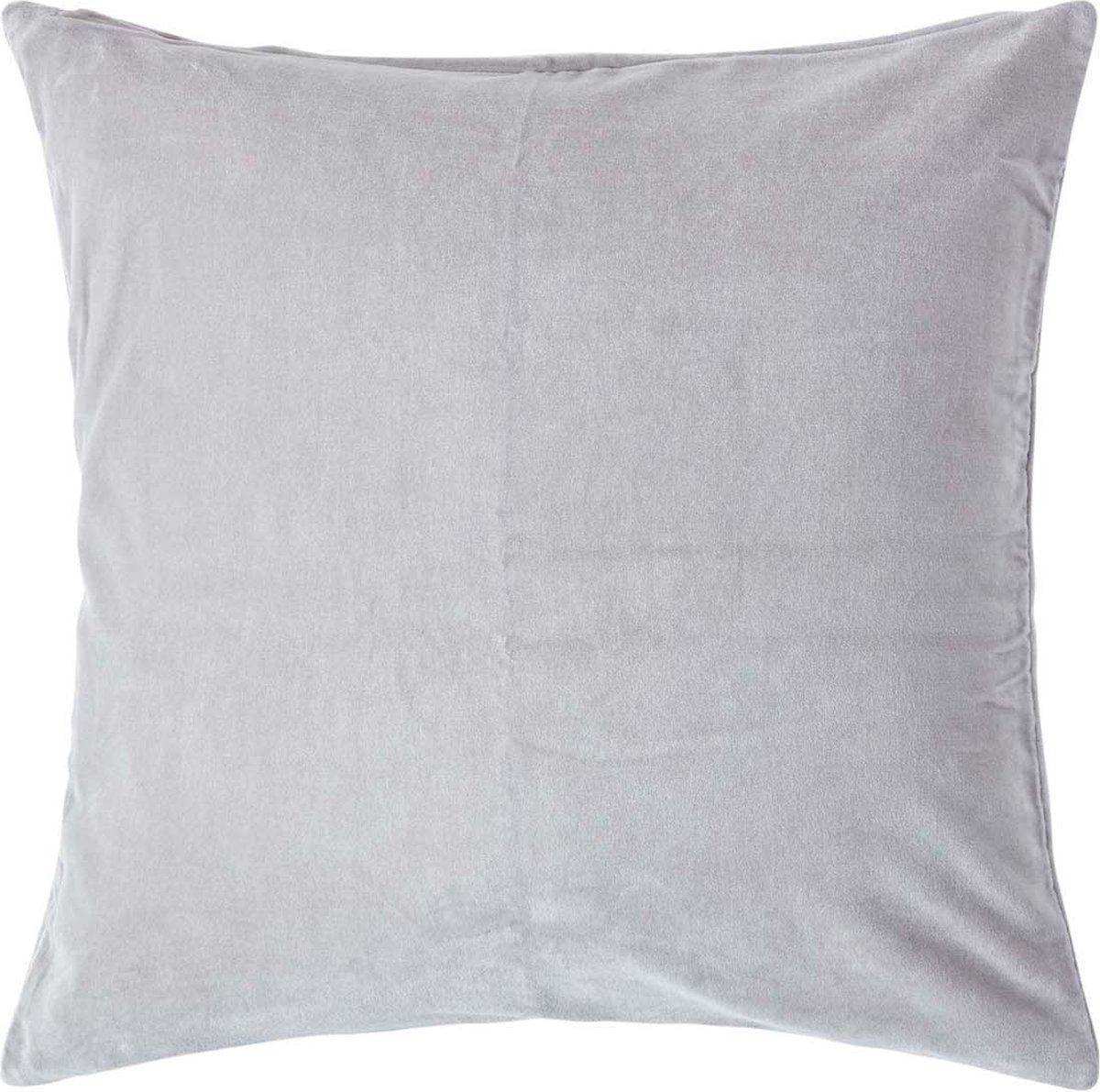 Homescapes Grijs Fluwelen Kussenhoes 40 x 40 cm Lichtgrijs