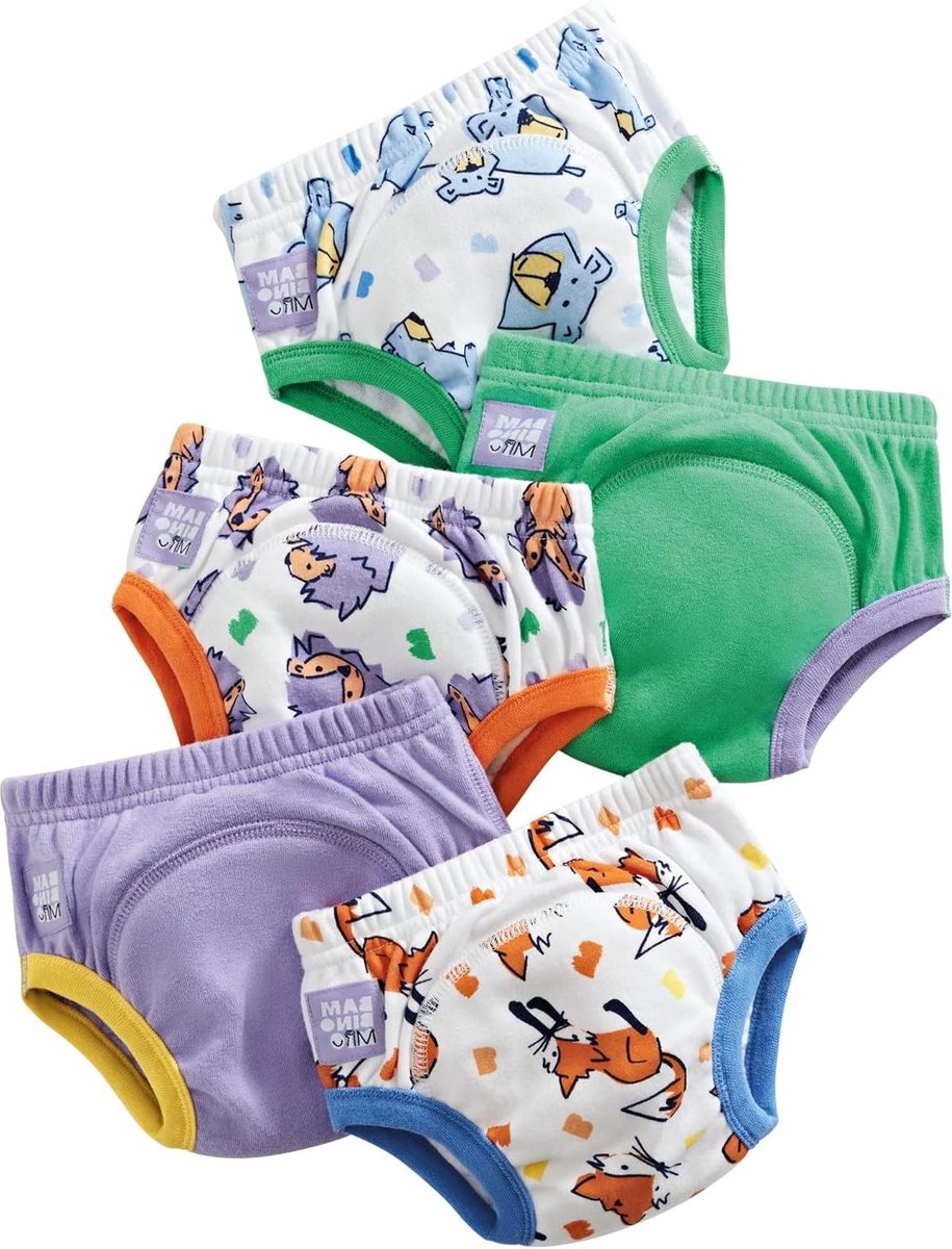 Uniseks babytraining ondergoed voor baby's en peuters - dierenprint potje peuter