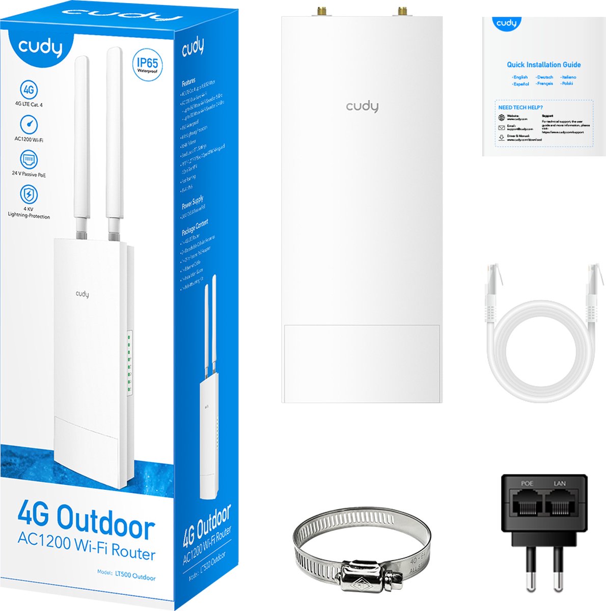 Cudy Indoor/Outdoor 4G AC1200 Wi-Fi Router