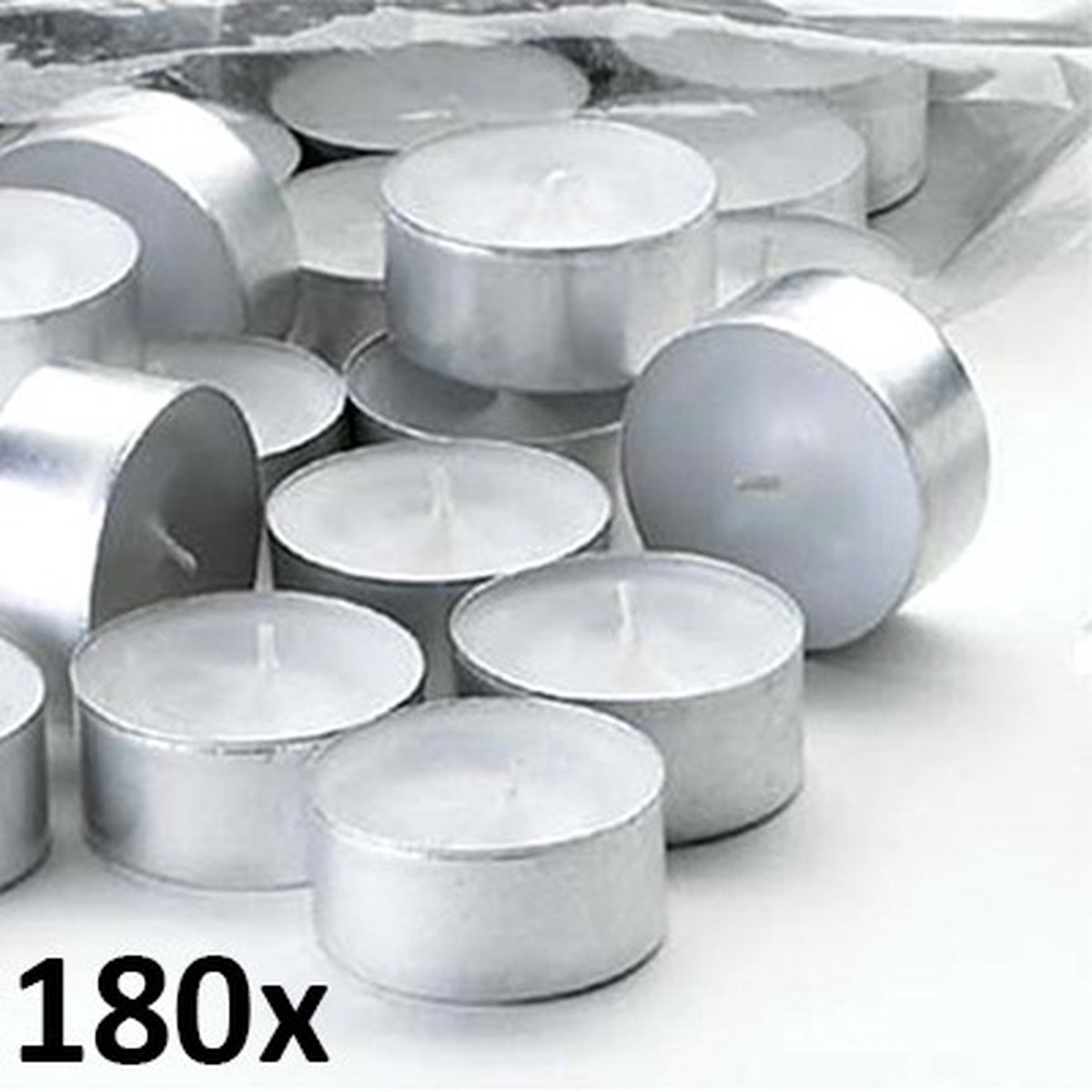 180 stuks witte 10-uurs maxi waxinelichten 24/58 (10 uur) Hoogwaardige Horeca kwaliteit