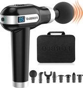 Bol.com Massagepistool met 20 snelheden en 6 massagekoppen - Elektrisch massageapparaat voor nek en rug - Cadeau voor vrouwen en... aanbieding