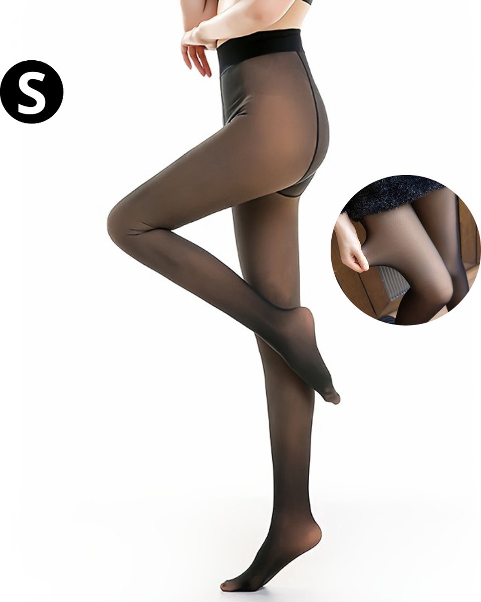 Goedkoopste Nivard Gevoerde Panty - Fleece panty - Thermo Panty - Warme Panty - Winter Panty - Legging - Elastisch - Hoge Taille - Maat S