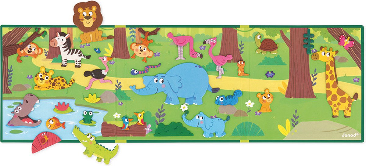 Janod - Magneti Stories - Afrikaanse dieren – Educatieve magneetset — afbeelding 6