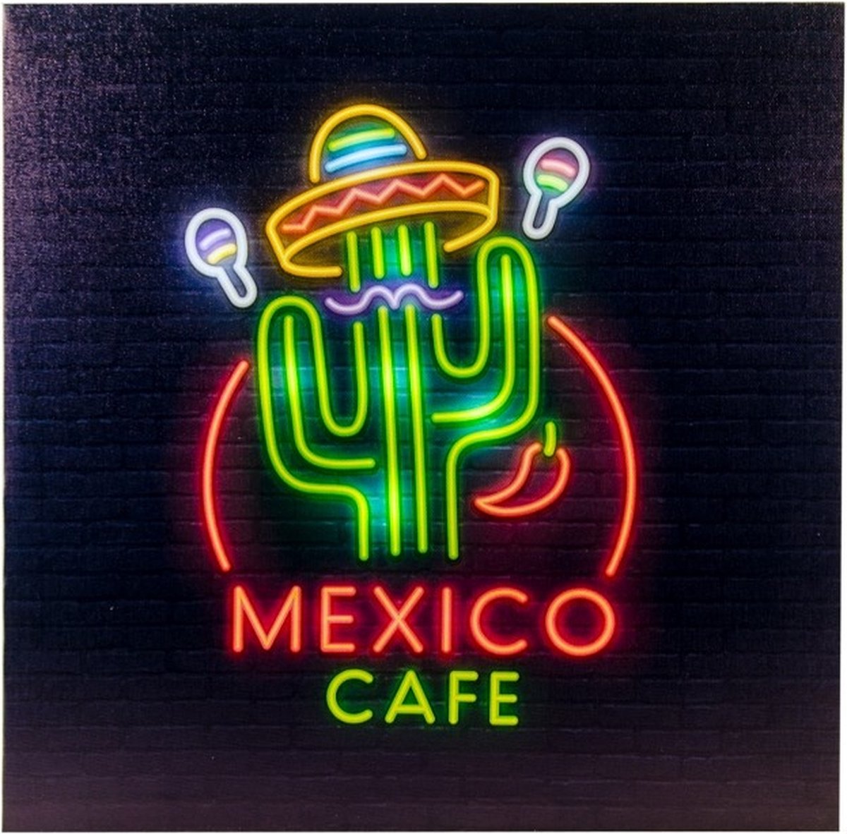 Neon Bord CafÃ© Mexico Met LED