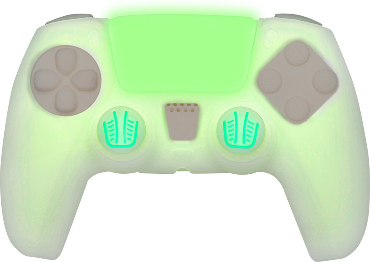 FR-TEC PS5 Siliconen Controller Skin met Thumb Grips - Glow In The Dark