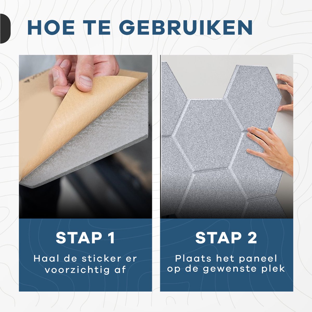 DeciShield 20 akoestische panelen - Zelfklevend -Wandpaneel - Geluidsisolatie - Geluidspanelen - Afrikaans Grijs — cadeau in Wonen & Interieur - foto 3