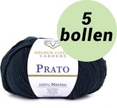 5 bollen Donker groen - 100% Merino wol - Golden Fleece yarns Prato bottle green