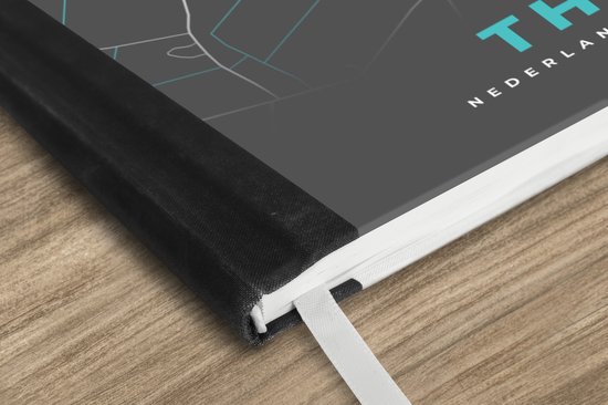 Carnet - Carnet - Plan de la ville - Tholen - Grijs - Blauw - Carnet - Format A5 - Bloc-notes - Carte