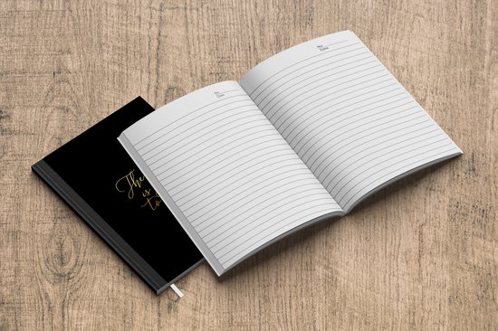 Carnet - Cahier d'écriture - Motivation - Or - Lettres - Zwart - Carnet - Format A5 - Bloc-notes
