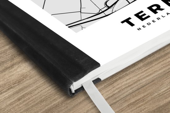 Carnet - Cahier d'écriture - Plan de la ville - Terneuzen - Grijs - Wit - Carnet - Format A5 - Bloc-notes - Carte