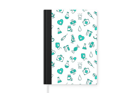 Notitieboek - Schrijfboek - Zorg - Medicijnen - Design - Notitieboekje klein - A5 formaat - Schrijfblok
