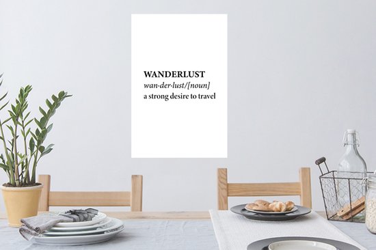 Stickers Stickers muraux - Proverbes - Citations - Une forte envie de travel - Wanderlust - Voyages - 40x60 cm - Film adhésif
