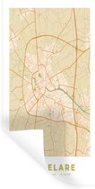 Muurstickers - Sticker Folie - Plattegrond - Stadskaart - Roeselare - België - Kaart - 80x160 cm - Plakfolie - Muurstickers Kinderkamer - Zelfklevend Behang - Zelfklevend behangpapier - Stickerfolie