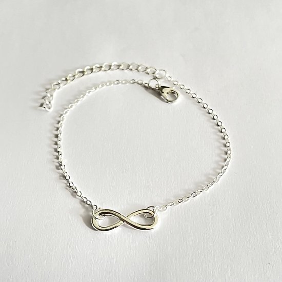 Wellness-House | Enkelbandje Infinity Silver | Anklet | Infinity Sieraad | 23 + 6 CM | Zilverkleurig | Enkelbandje | Zen