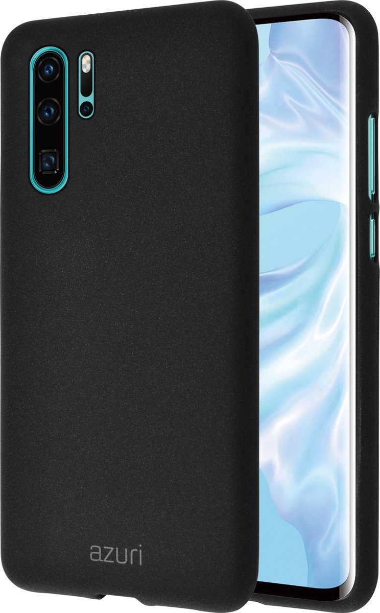 Azuri Huawei P30 Pro hoesje - Zand textuur backcover - Zwart