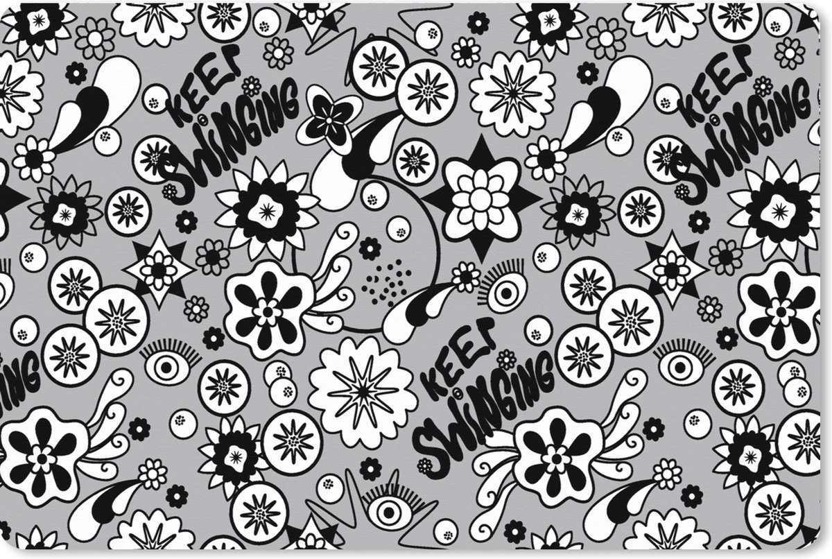 Muismat XXL 90x60 cm - Bureau onderlegger - Bureau mat Bloemen - Patronen - Quotes - Bureaumat - Gaming mousepad xl - Bureaulegger groot - Computer deskmat