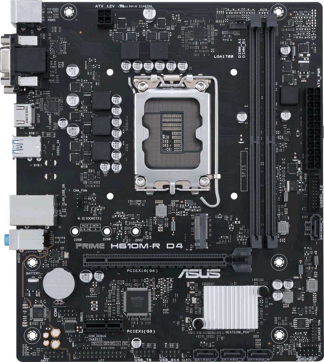 Moederbord Intel ASUS PRIME H610M-R D4
