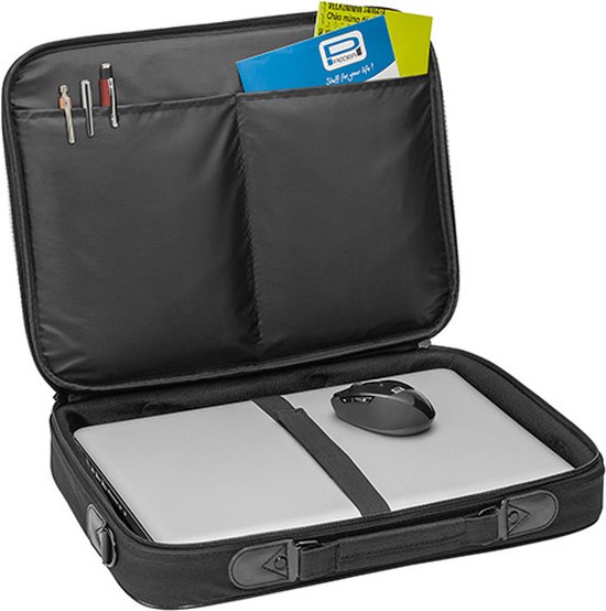 Pedea laptoptasFashion notebooktas 17,3 inch mit Schloss zwart/blauw Pedea laptoptasFashion notebooktas 17,3 inch mit Schloss zwart/blauw