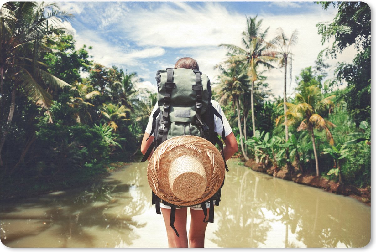 Muismat XXL 90x60 cm - Bureau onderlegger - Bureau mat Jungle - Reizen - Water - Bureaumat - Gaming mousepad xl - Bureaulegger groot - Computer deskmat