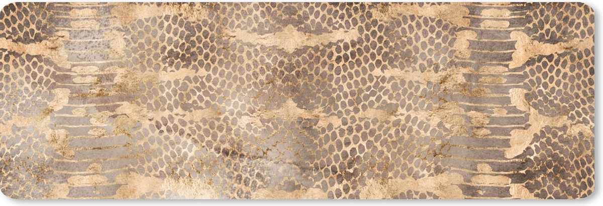 Muismat XXL 90x30 cm - Bureau onderlegger - Bureau mat Luxe - Dierenprint - Slangenhuid - Bureaumat - Gaming mousepad xl - Bureaulegger groot - Computer deskmat