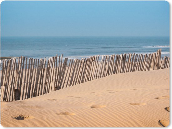 Muismat XXL 80x60 cm - Bureau onderlegger - Bureau mat Strand - Zee - Palen - Bureaumat - Gaming mousepad xl - Bureaulegger groot - Computer deskmat