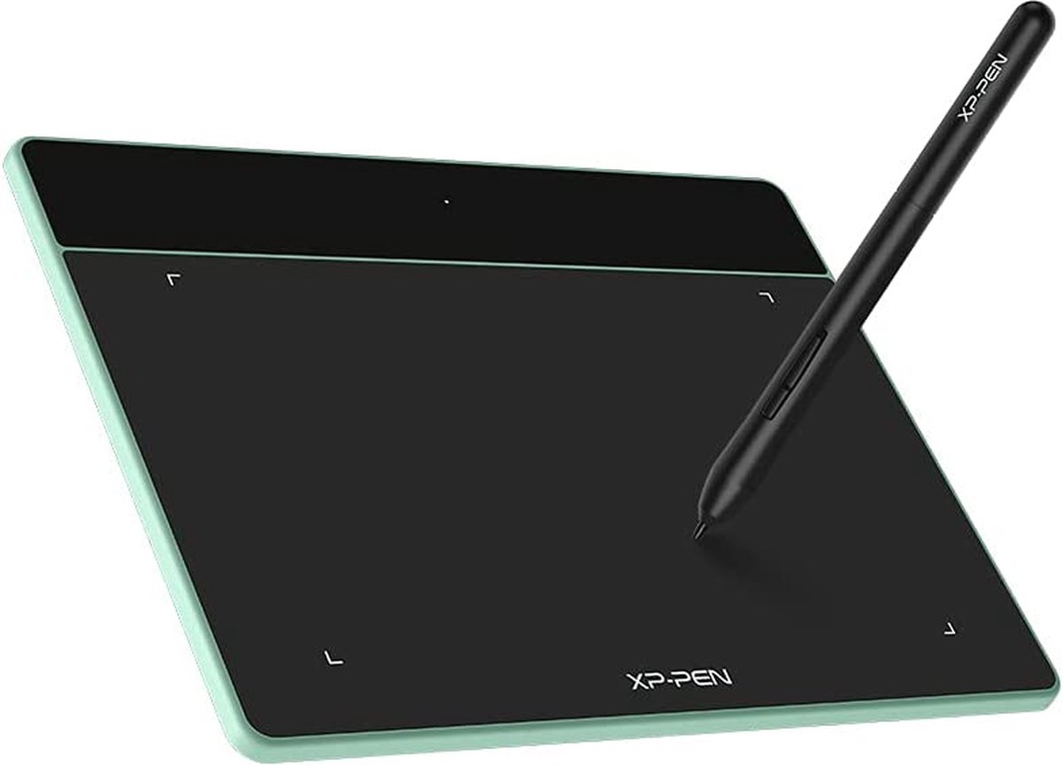 XPPen Deco Fun S 8192 niveaus passieve pen grafische tablet met 60° kanteling 6x4 inch tekentablet voor tekenen op afstand leren of gamen OSU-groente