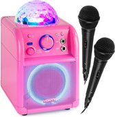 Karaoke set kinderen - Vonyx SBS55P - Bluetooth - 2 microfoons - lichteffecten - accu