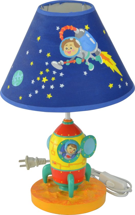 Teamson Kids Tafellamp en Nachtlichtje Voor Kinder - Kinderslaapkamer Accessoires - De Kosmische Ruimte Ontwerp