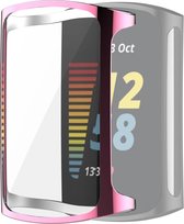 Screenprotector watch case - hoesje - geschikt voor Fitbit Charge 5 - roze