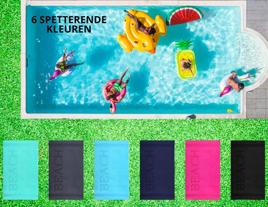 Droomtextiel® Beach Strandlaken xxl 100x200 cm - Sea Green - 100% Zacht Katoen - Sterke Kwaliteit