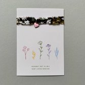 Bedankt juf cadeautje | Kaartje met armbandje | Wenskaart juf | Kaart juf | Bedankje juf Bedankt juf cadeautje | Kaartje met armbandje | Wenskaart juf | Kaart juf | Bedankje juf