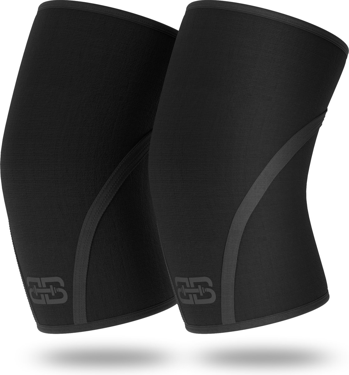 Barbelts Knee sleeves Onyx - 7mm - Powerlifting knee sleeves - Maat (knieomtrek): L: 40 - 42.5 cm