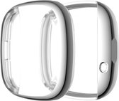 Screenprotector watch case - hoesje - geschikt voor Fitbit Versa 3 - zilver
