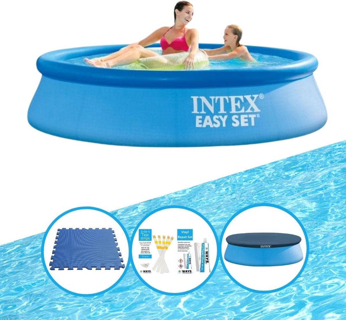 Intex Zwembad Easy Set 244x61 cm - Inclusief accessoires