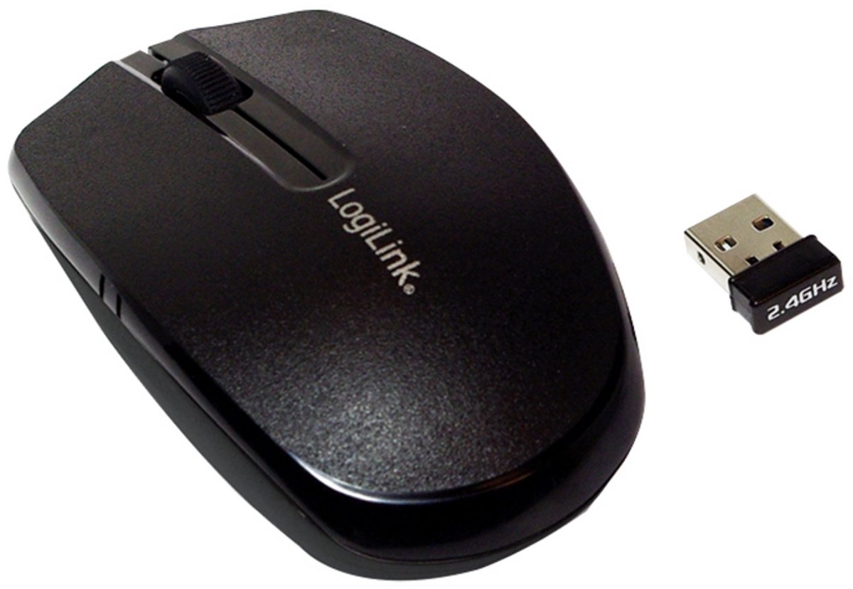 LogiLink ID0114 muis RF Draadloos Optisch 1200 DPI Ambidextrous Zwart