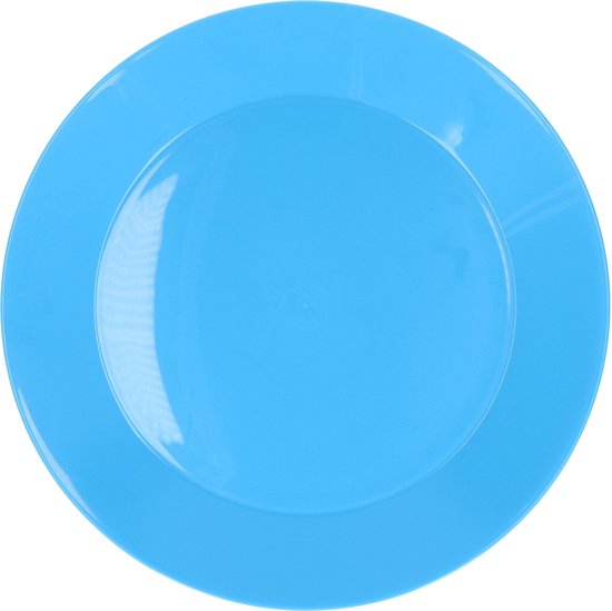 2x assiettes petit-déjeuner/dîner en plastique dur 26 cm en bleu. Vaisselle  Plein air... | bol