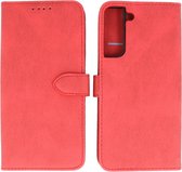 Hoesje Geschikt voor Samsung Galaxy S22 Plus - Portemonnee Book Case - Kaarthouder & Magneetlipje - Kunstleer - Rood