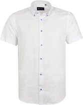 Suitable - Shortsleeve Overhemd Wit - Heren - Maat M - Regular-fit