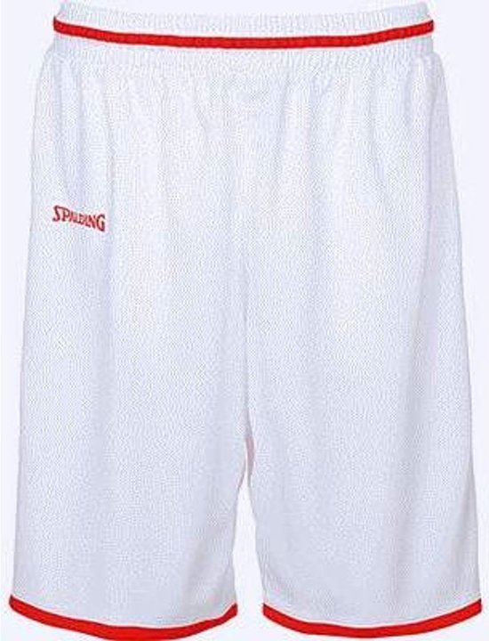 Spalding Move Shorts Hommes - Wit / Rouge - taille M