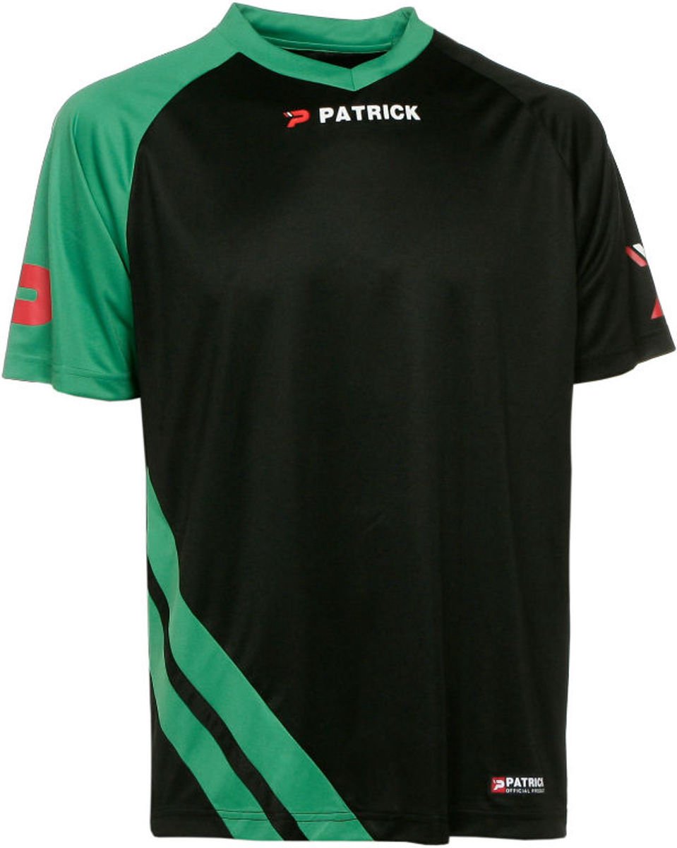 Patrick Victory Shirt Korte Mouw Kinderen - Zwart / Groen | Maat: 9/10