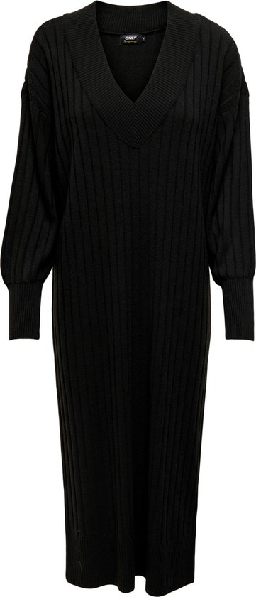 ONLY ONLNEW TESSA L/S MIDI V DRESS KNT NOOS Dames Jurk - Maat S