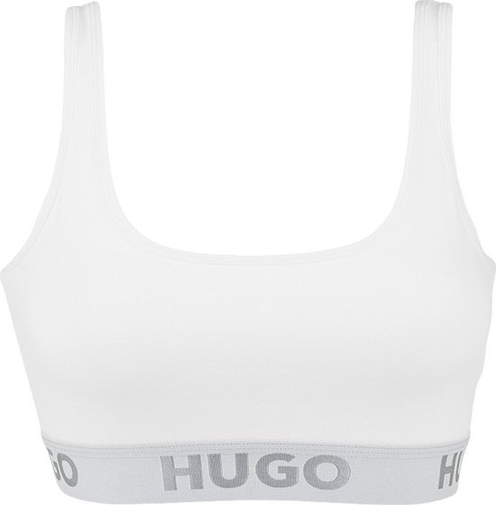 Hugo Boss dames HUGO sporty logo bralette wit - L