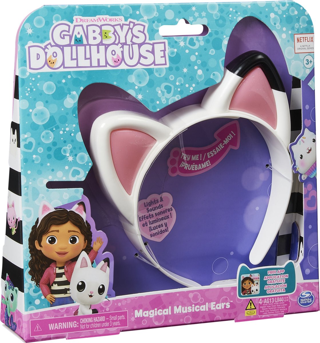 Gabby et la Maison Magique - Gabby's Dollhouse - OREILLES MUSICALES A  PORTER - Effets Sonores Et Lumineux - 3 Modes de Jeu - Dessin Animé Gabby  Et La