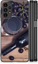 Leuk TPU Backcase Geschikt voor Samsung Galaxy A13 4G Telefoonhoesje met Zwarte rand Wijn