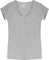 Claesen's® - Dames T-Shirt SS - Grijs Melee - 95% Katoen - 5% Lycra