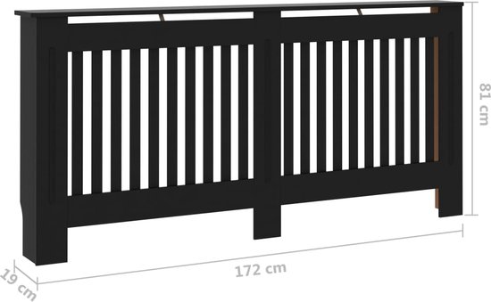 vidaXL Radiatorombouw 112x19x81.5 cm MDF wit