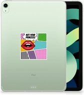 Siliconen Hoesje met foto iPad Air (2020/2022) 10.9 inch Case Popart Princess met doorzichte zijkanten