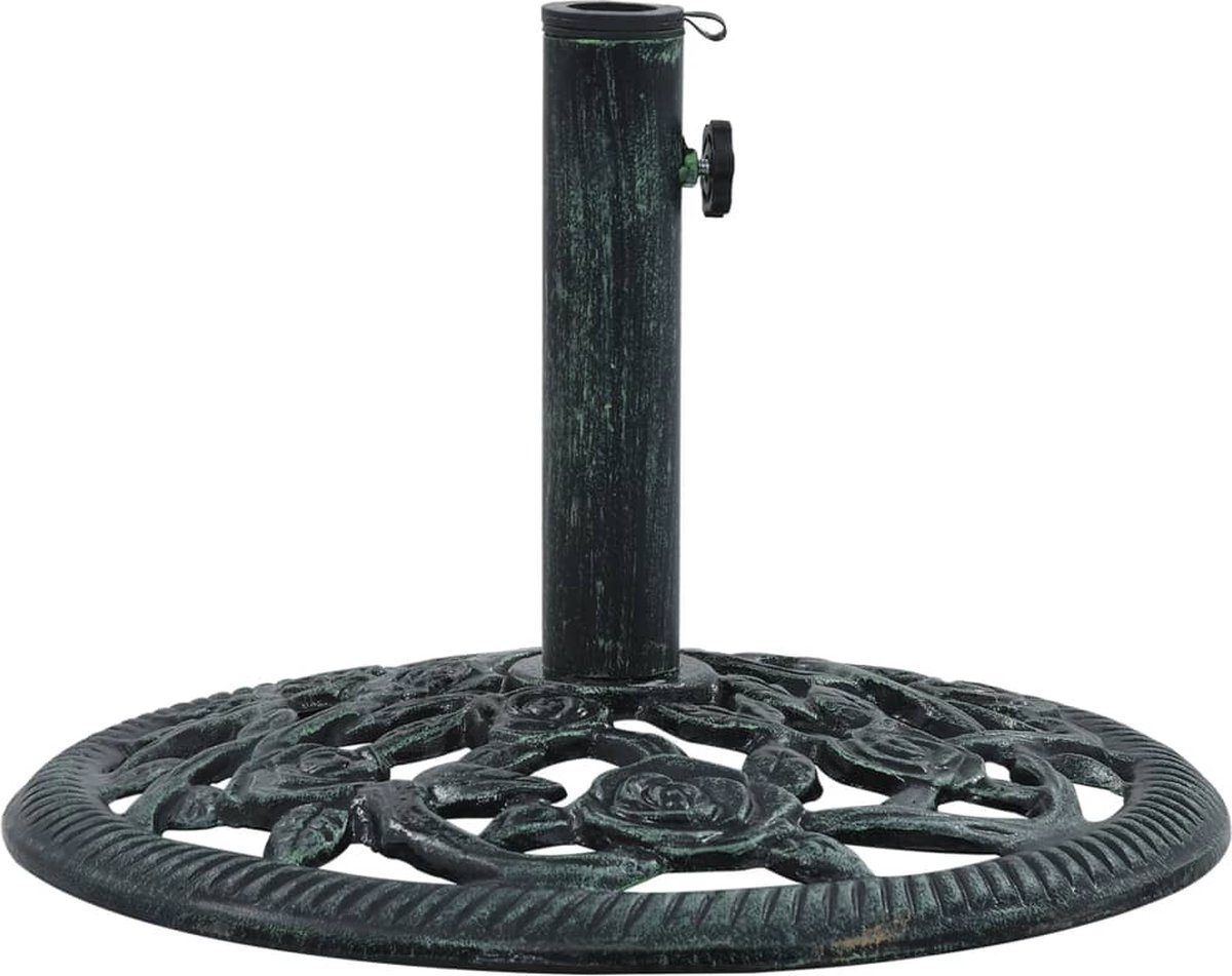 Bol.com vidaXL - Parasolvoet - 9 - kg - 40 - cm - gietijzer - wit aanbieding