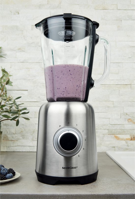 Silvercrest Blender Ideaal voor shakes, smoothies en crushed ice Vermogen 600 W bol